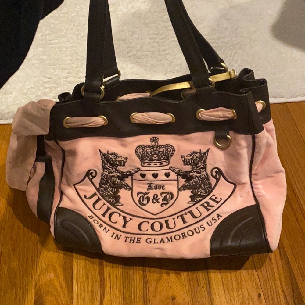 Vintage Juicy Couture pink and brown bag